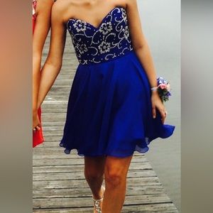 Blue Sherri Hill Formal Dress